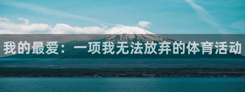 我的最爱：一项我无法放弃的体育活动
