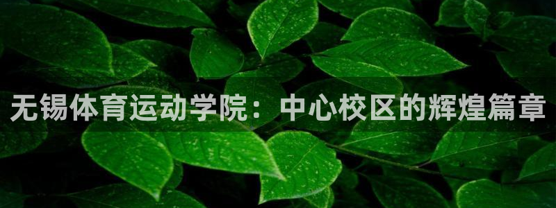 无锡体育运动学院：中心校区的辉煌篇章